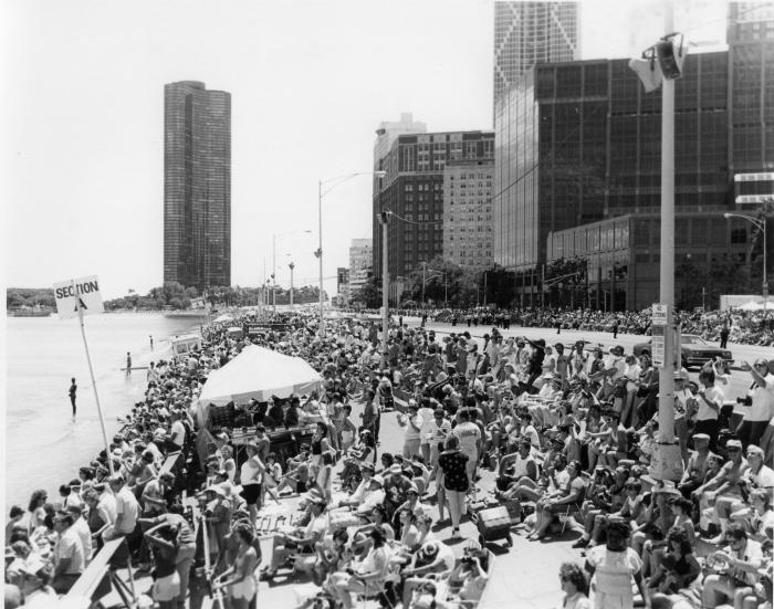 Crowd at Chicago Air & Water Show - historic photo courtesy of Chicago DCASE