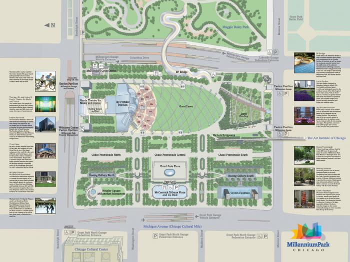 Top 8 Summer Dos And Don Ts At Millennium Park Your Chicago Guide   Rsz Eastface Millennium Park Revised Map Copy 