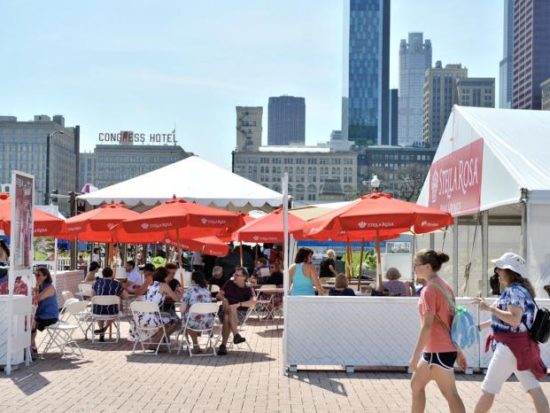 Taste of Chicago - women strolling in Grant Park
