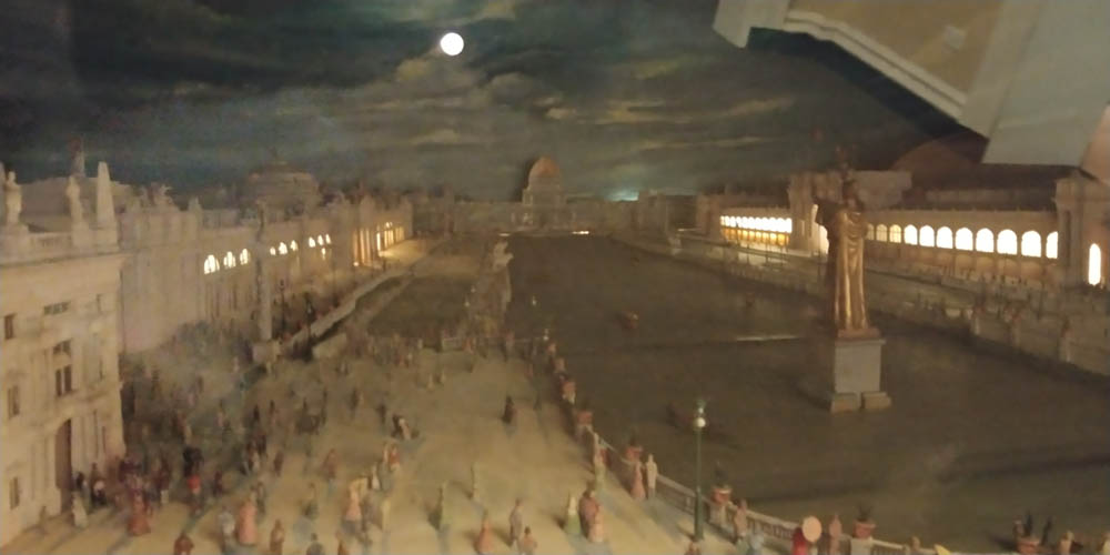 Diorama of the One of the most popular displays can still be seen. The Chicago Diorama Gallery used electrical buttons to allow visitors to illuminate scenes from the city’s past, from its beginnings as a frontier town to the Chicago Fire to the World’s Columbian Exposition of 1893 at the Chicago History Museum