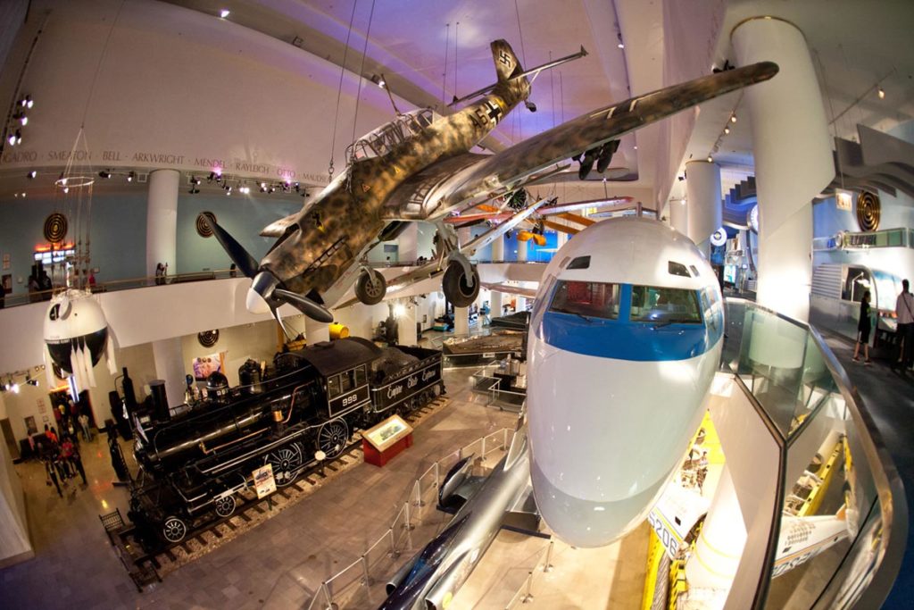 Planes at the Museum of Science and Industry, photo courtesy Choose Chicago