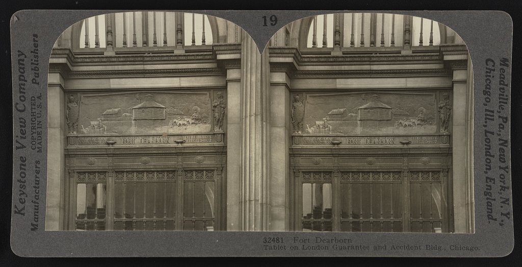 Fort Dearborn Tablet on London Guarantee and Accident Bldg., Chicago