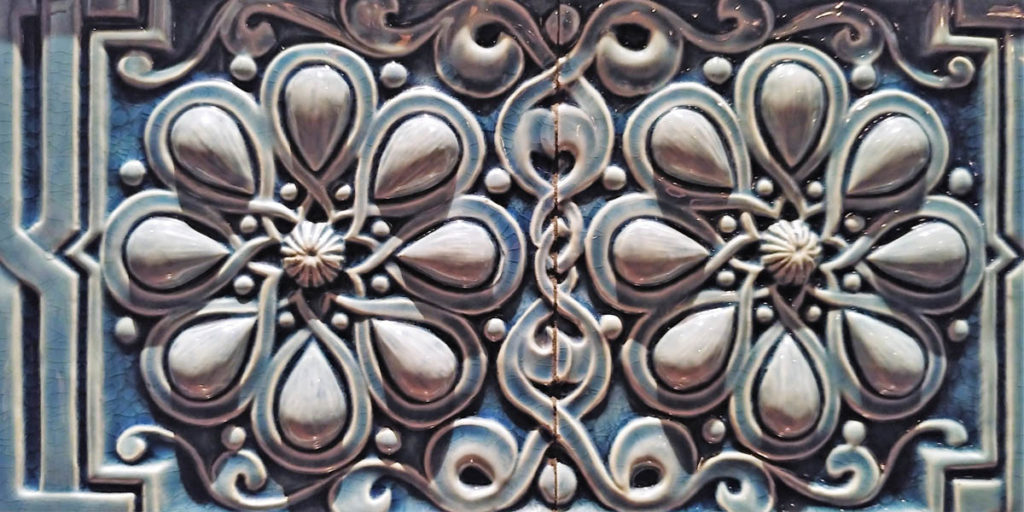 Super expensive tile used to decorate the Nickerson Mansion, now the Driehaus Museum in Chicago