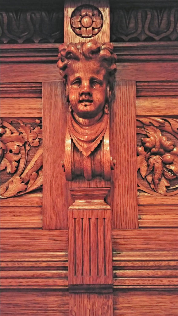 Carving inside the Nickerson Mansion