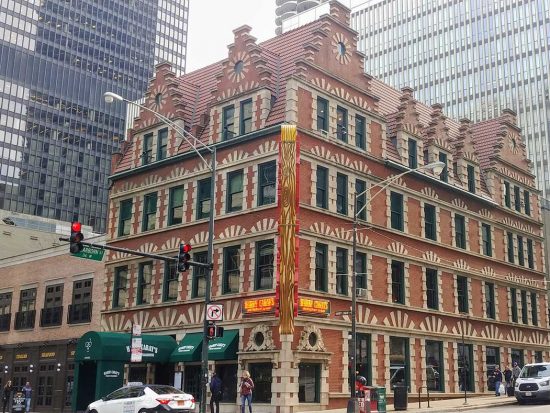 Harry Caray's Italian Steakhouse, located in the former Chicago Varnish Company building, designed by Henry Ives Cobb