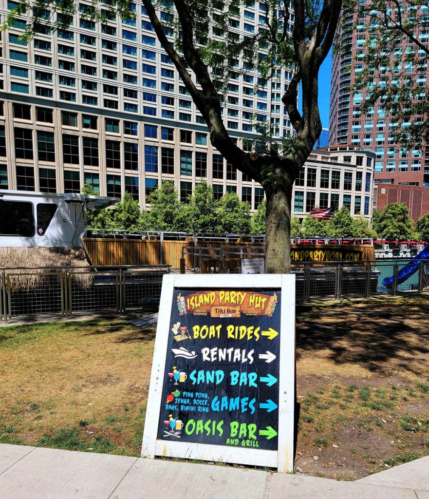 Island Party Hut on the Chicago Riverwalk